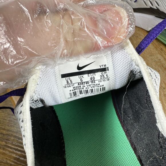 Nike Air Max 270 Shoes Womens Size 8.5 White Black Purple Green AH6789-103 - Picture 8 of 8